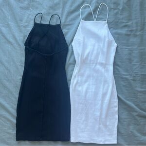 Divided Black and White Mini Dresses